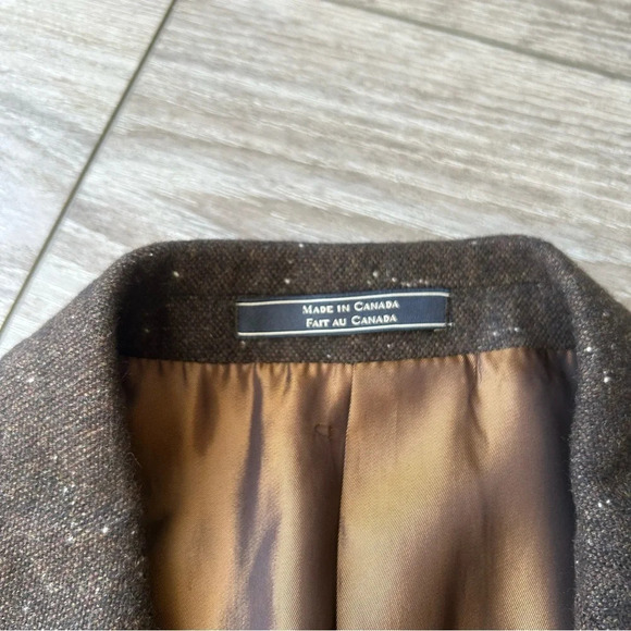 Arnold Brant  Brown Tweed Pure Cashmere Blazer - Picture 4 of 15